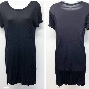T by Alexander Wang Black T-Shirt Dress Size Small